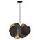 Elvira 50 19.6" Wide Modern Ebony Recycled Wood Pendant