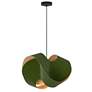 Elvira 50 19.6" Wide Modern Green Recycled Wood Pendant