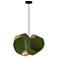 Elvira 50 19.6" Wide Modern Green Recycled Wood Pendant