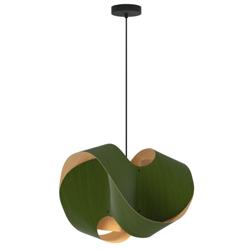 Elvira 50 19.6" Wide Modern Green Recycled Wood Pendant