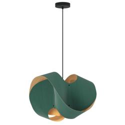 Elvira 50 19.6" Wide Modern Light Petrol Recycled Wood Pendant