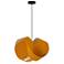 Elvira 50 19.6" Wide Modern Ocher Recycled Wood Pendant