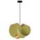 Elvira 50 19.6" Wide Modern Pale Green Recycled Wood Pendant