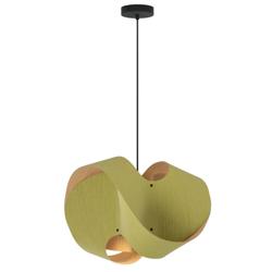 Elvira 50 19.6" Wide Modern Pale Green Recycled Wood Pendant