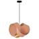 Elvira 50 19.6" Wide Modern Rose Recycled Wood Pendant