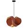 Elvira 50 19.6" Wide Modern Terracotta Recycled Wood Pendant