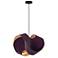 Elvira 50 19.6" Wide Modern Violet Recycled Wood Pendant