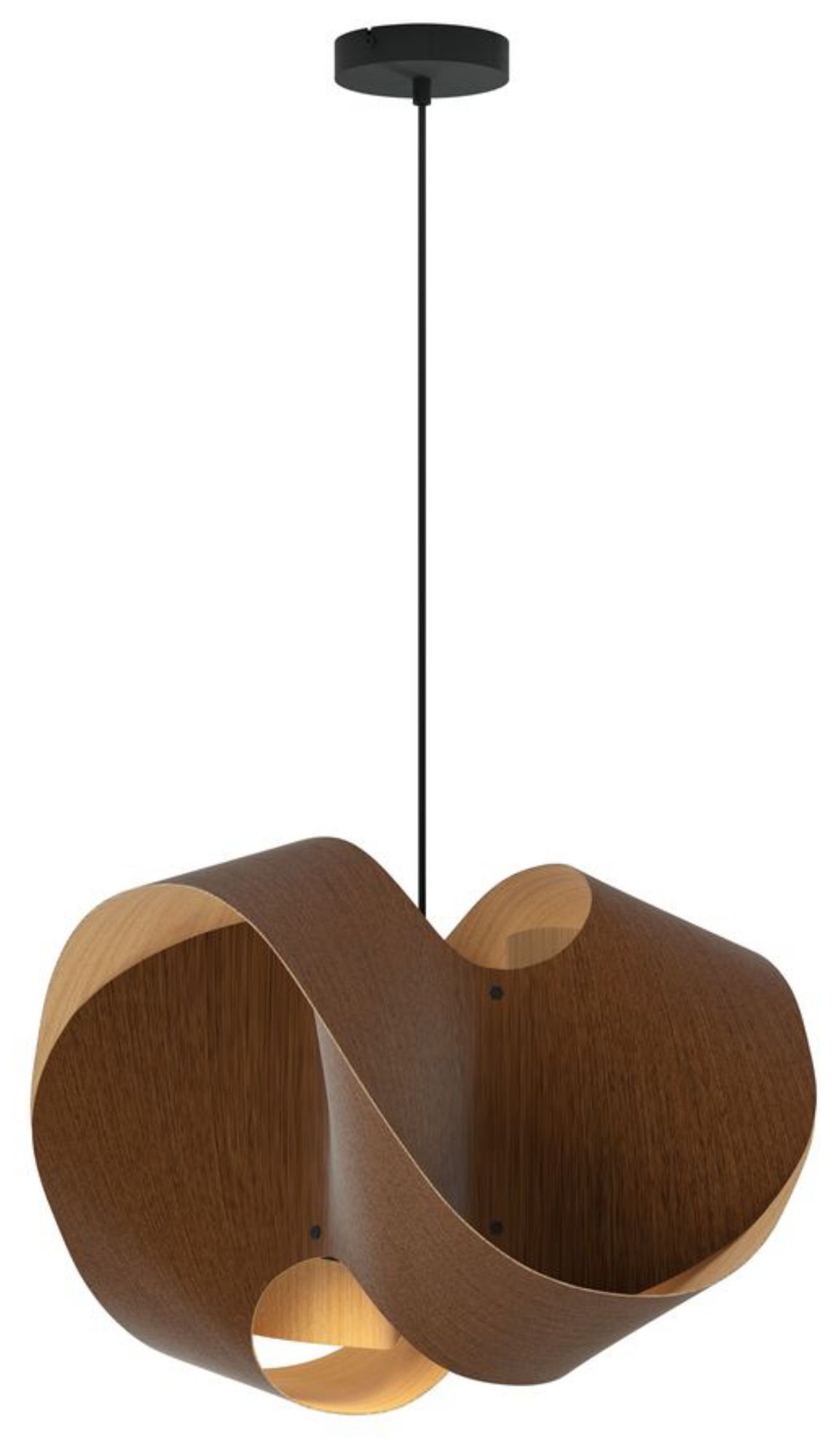 Elvira 50 19.6" Wide Modern Wenge Recycled Wood Pendant - Made to Order