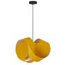 Elvira 50 19.6" Wide Modern Yellow Recycled Wood Pendant