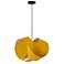 Elvira 50 19.6" Wide Modern Yellow Recycled Wood Pendant