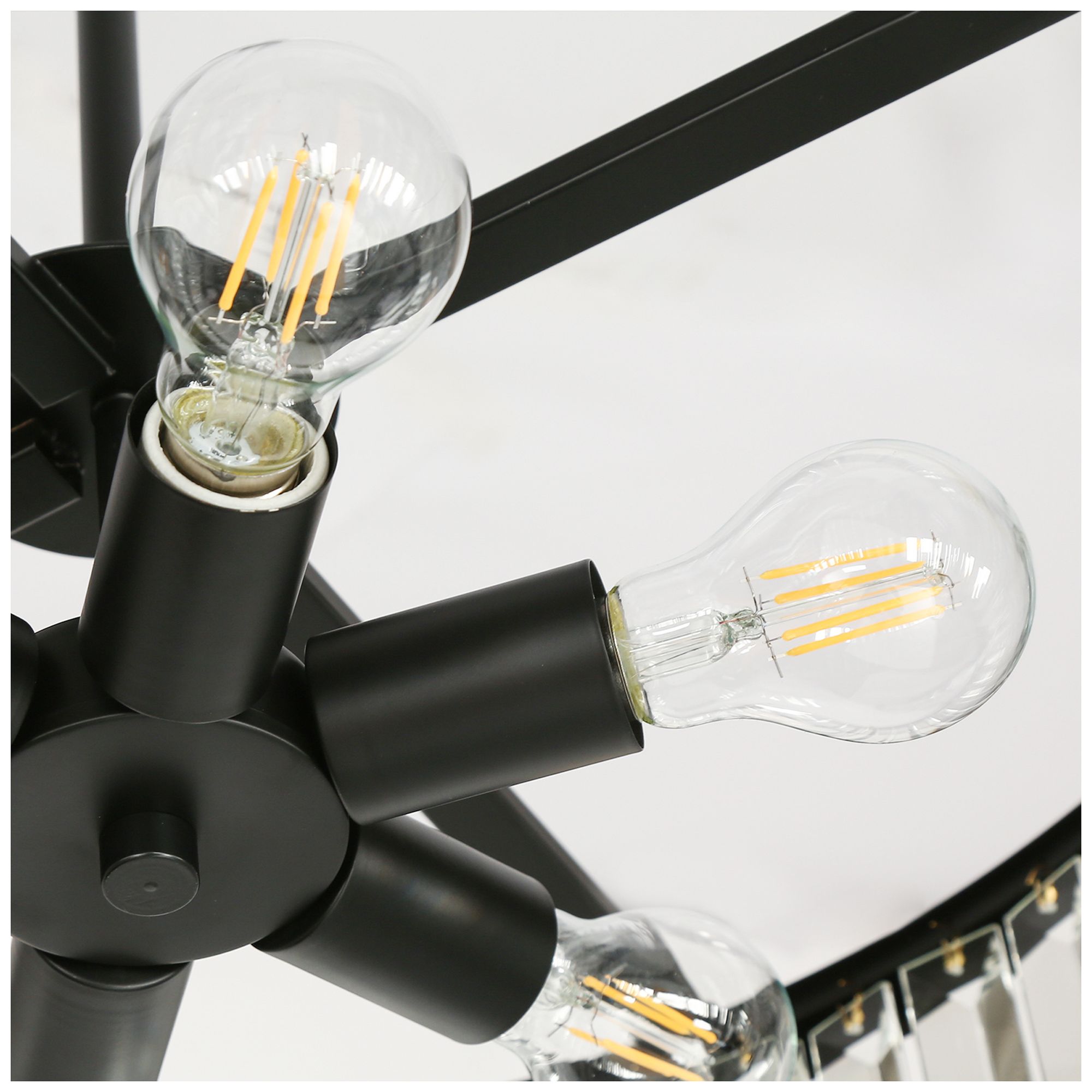 Image 4 Elvira 6-Light Black Crystal Drum Chandelier more views