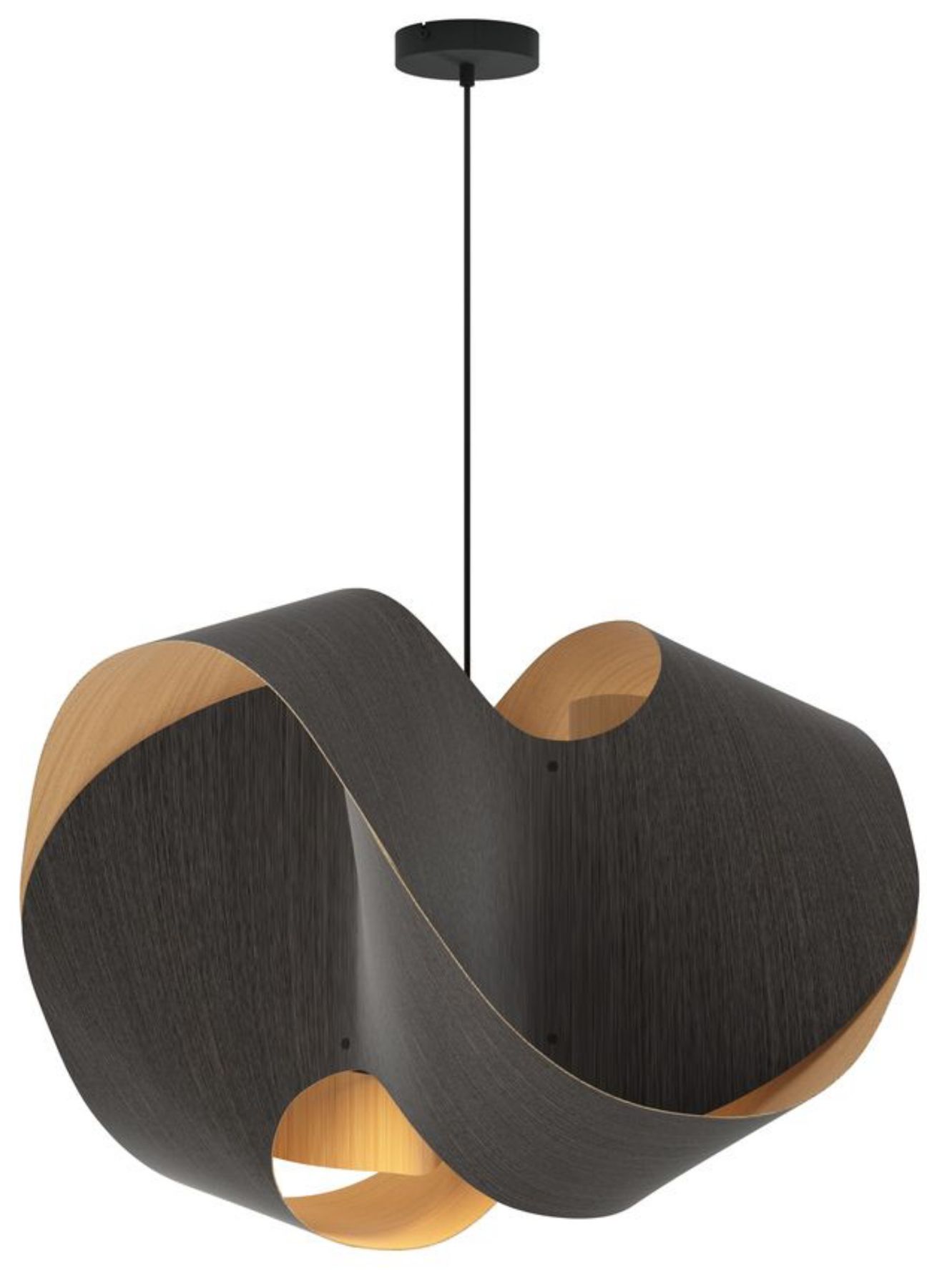 Elvira 70 27.5" Wide Modern Ebony Recycled Wood Pendant - Made to Order