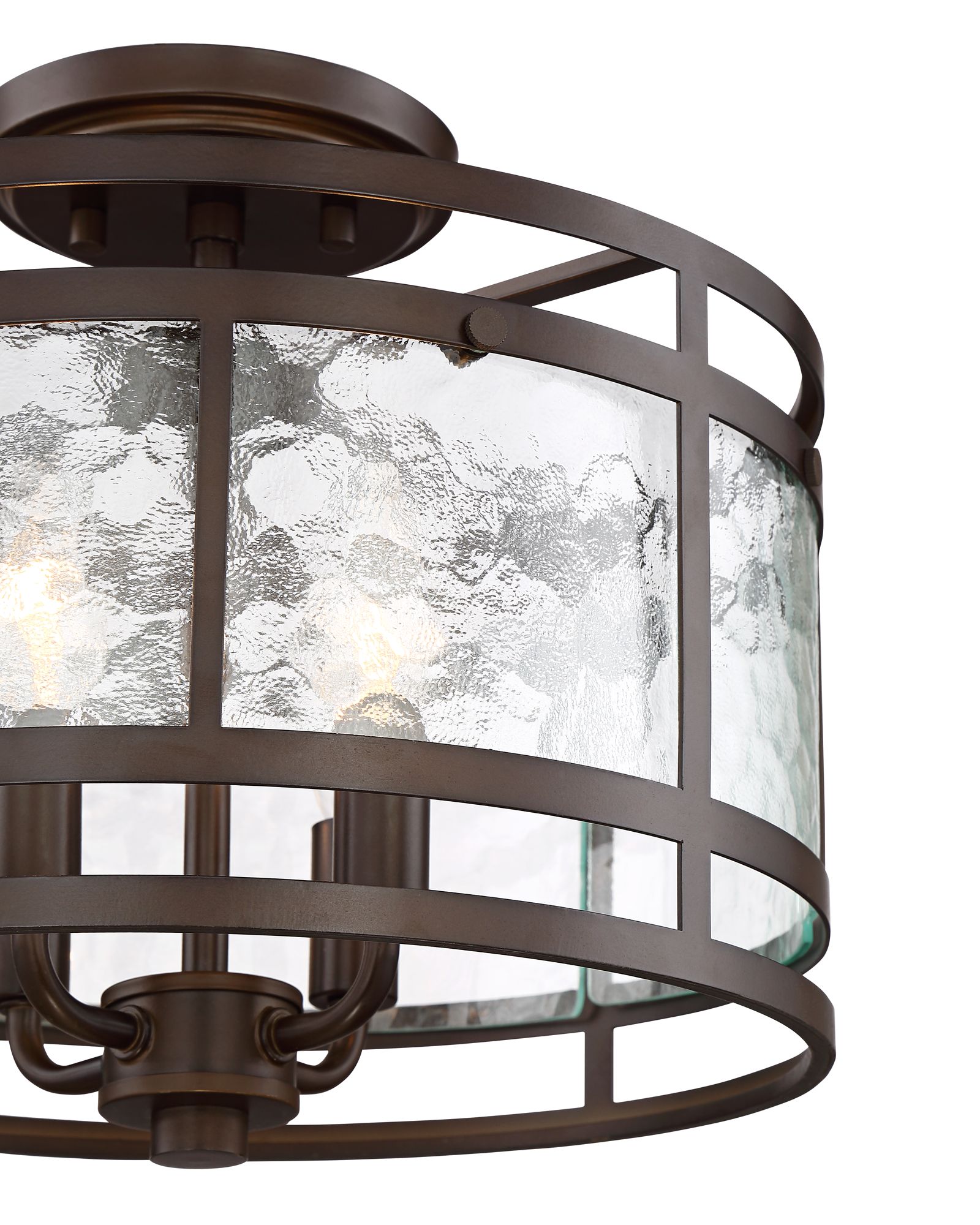 Image 3 Elwood 13 1/4" Oil-Rubbed Bronze Water Glass 4-Light Ceiling Light more views