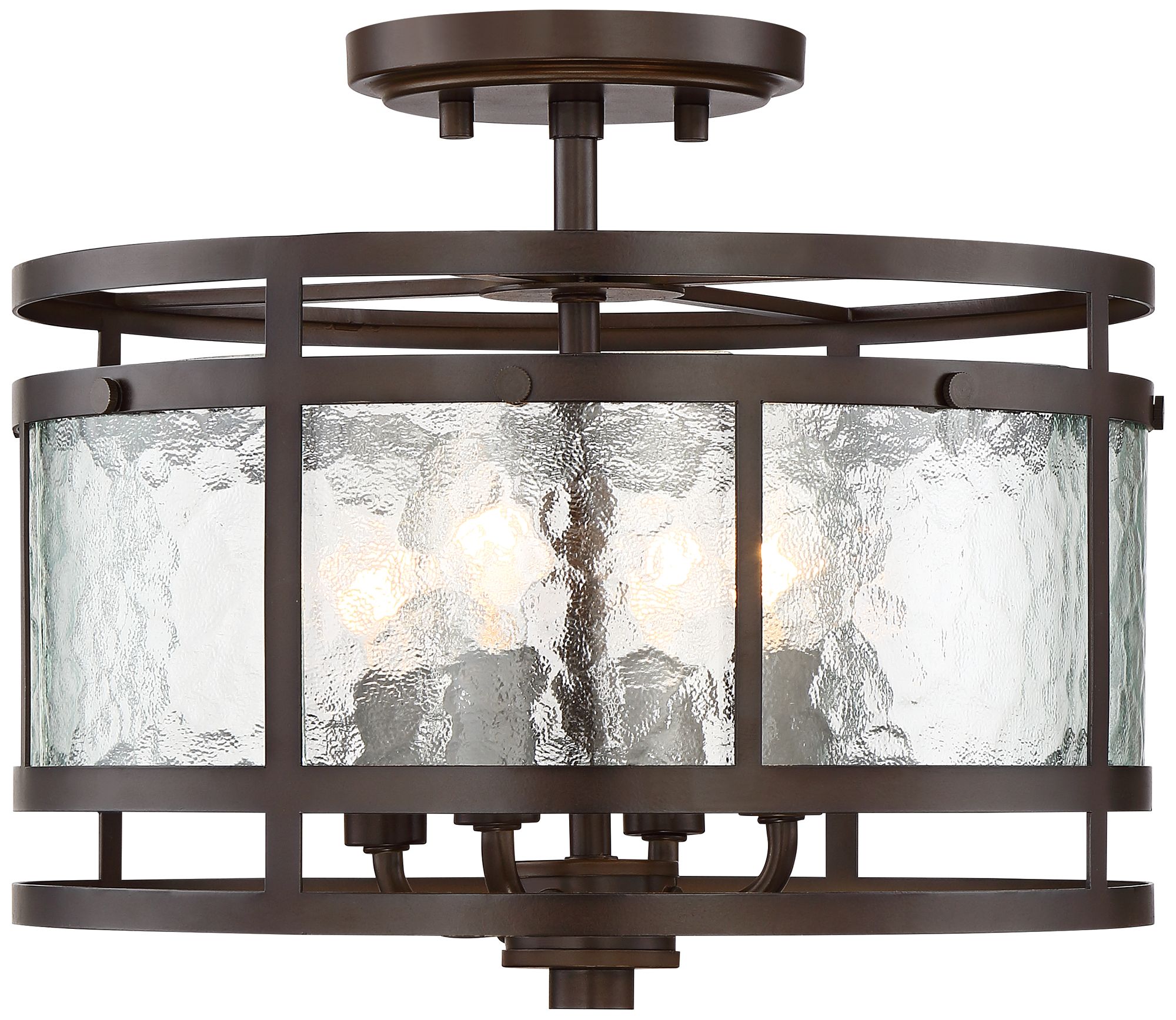 Image 4 Elwood 13 1/4" Oil-Rubbed Bronze Water Glass 4-Light Ceiling Light more views