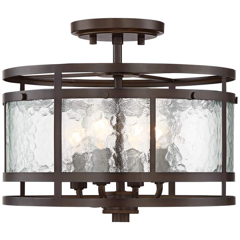 Elwood 13 1/4 inch Wide Oil-Rubbed Bronze 4-Light Ceiling Light more views