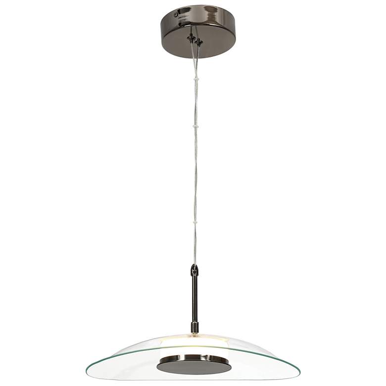 Image 1 Elynamina 14 1/4" Wide Black Nickel LED Pendant light
