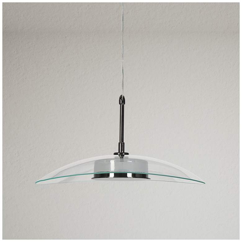 Image 4 Elynamina 14 1/4" Wide Black Nickel LED Pendant light more views