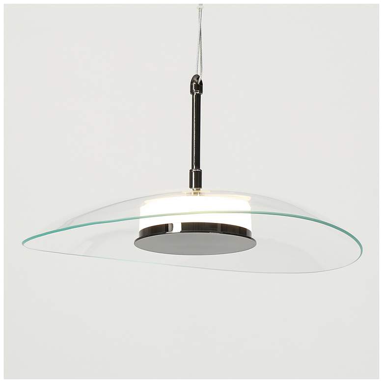 Image 7 Elynamina 14 1/4" Wide Black Nickel LED Pendant light more views