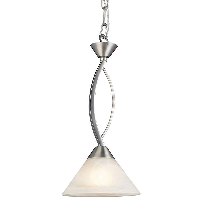 Image 1 Elysburg 7" Wide 1-Light Mini Pendant - Satin Nickel