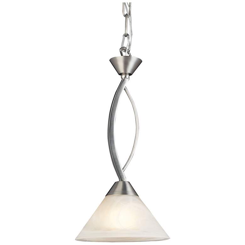 Image 1 Elysburg 7" Wide 1-Light Mini Pendant - Satin Nickel