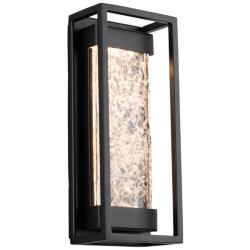 Elyse 12.38&quot;H x 5.25&quot;W 1-Light Outdoor Wall Light in Black
