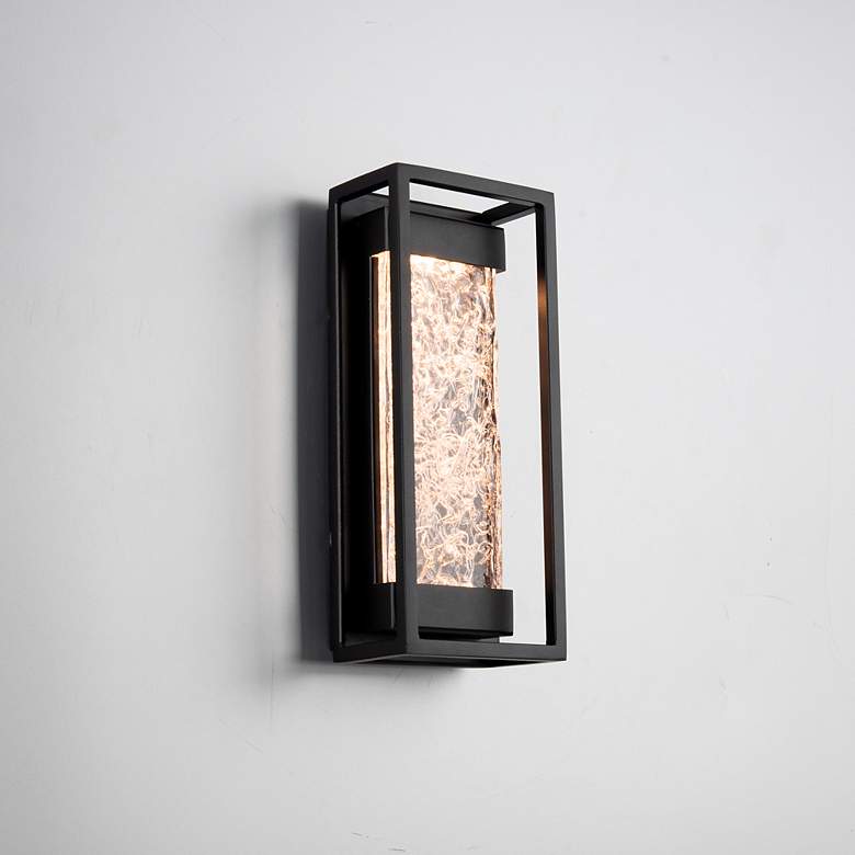 Image 4 Elyse 12.38"H x 5.25"W 1-Light Outdoor Wall Light in Black more views