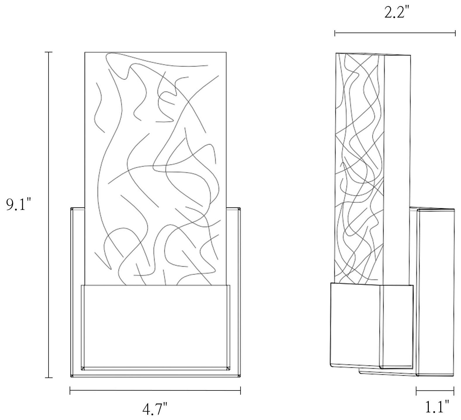 Image 2 Elysium 4.7"W Modern LED Brass Glass Wall Sconce more views