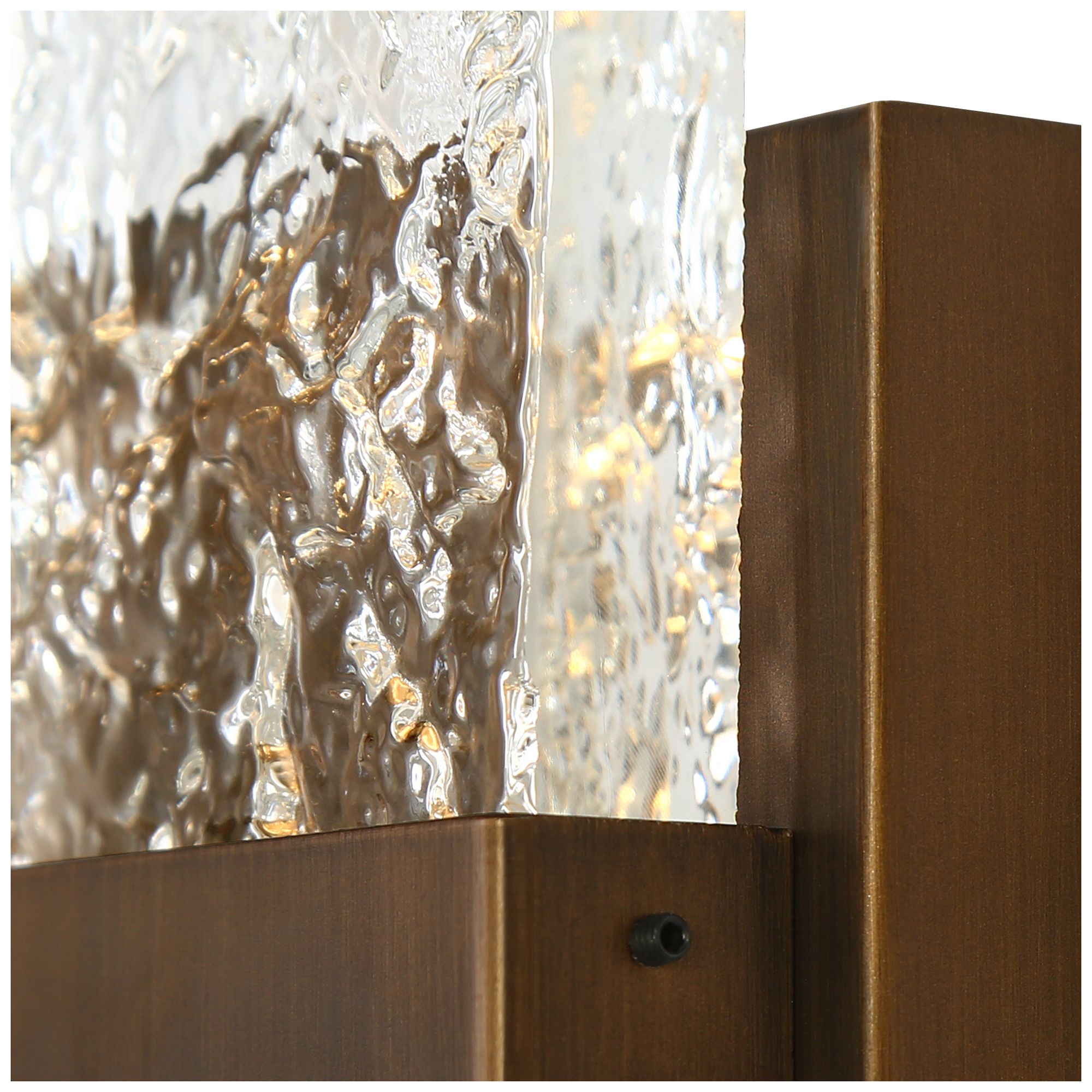 Image 3 Elysium 4.7"W Modern LED Brass Glass Wall Sconce more views