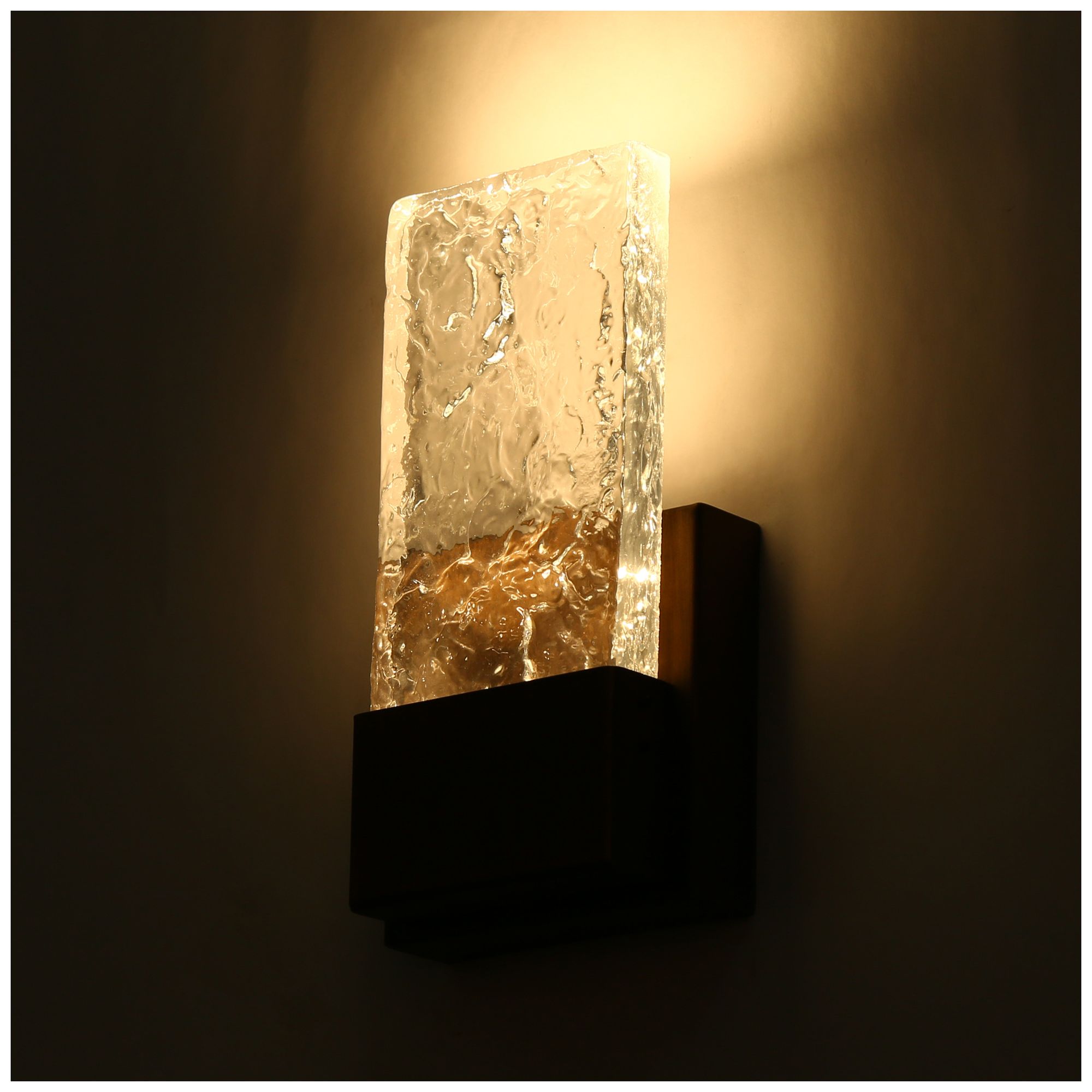 Image 5 Elysium 4.7"W Modern LED Brass Glass Wall Sconce more views
