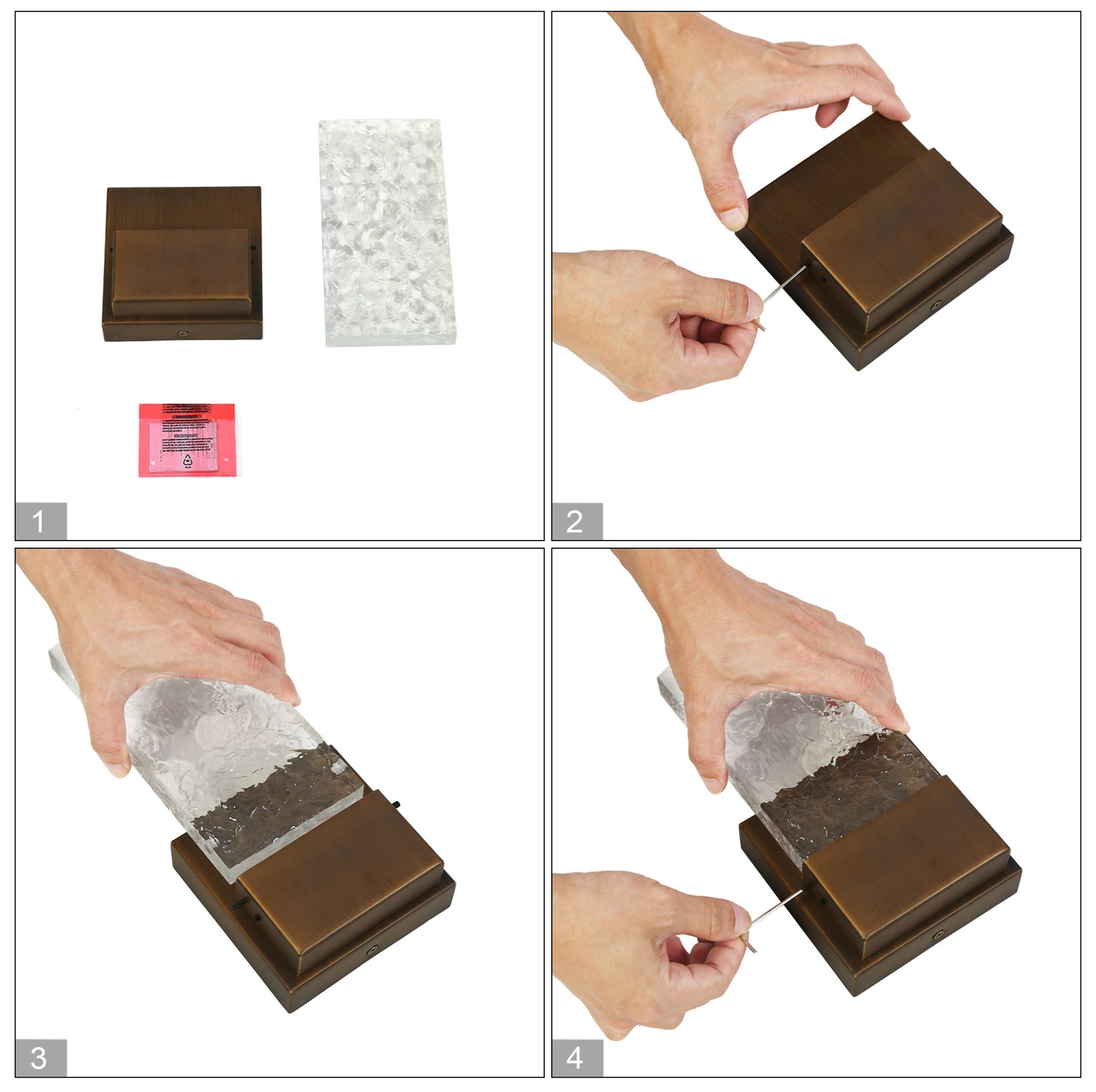 Image 6 Elysium 4.7"W Modern LED Brass Glass Wall Sconce more views