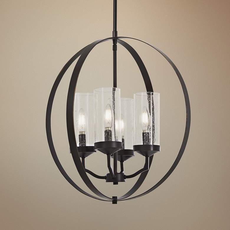 Image 1 Elyton 20" Wide Downtown Bronze 4-Light Pendant