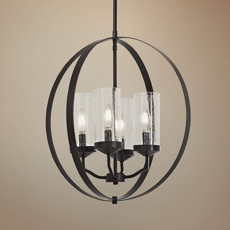 Image 1 Elyton 20 inch Wide Downtown Bronze 4-Light Pendant