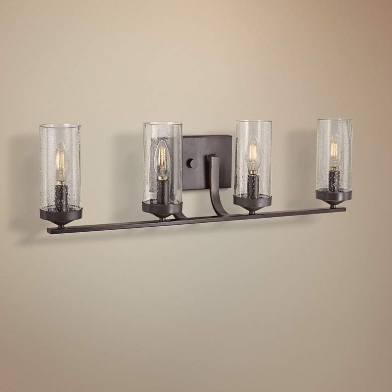 Image 1 Elyton 28 3/4 inch Wide Downtown Bronze 4-Light Bath Light