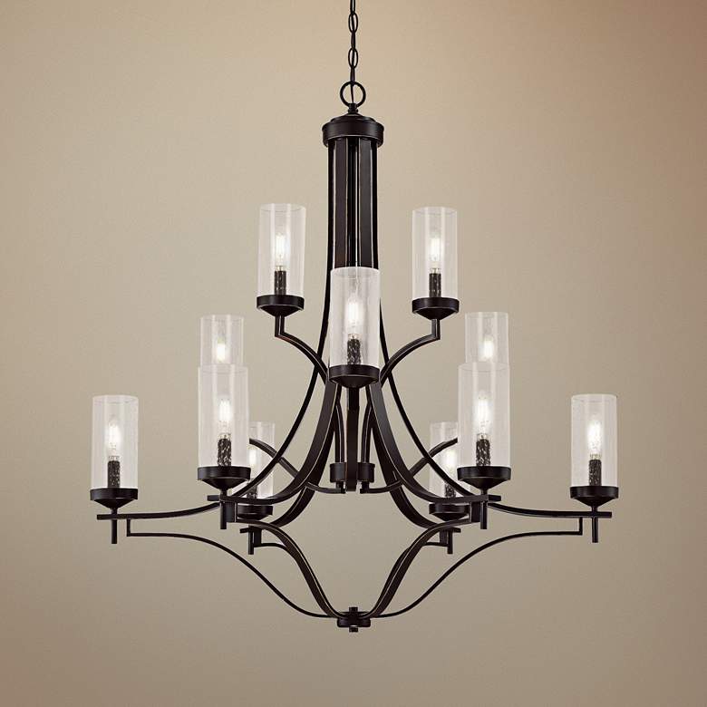 Image 1 Elyton 36 inch Wide Downtown Bronze 12-Light Chandelier