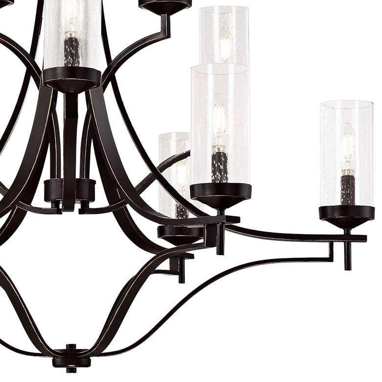 Image 3 Elyton 36 inch Wide Downtown Bronze 12-Light Chandelier more views