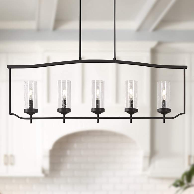 Image 1 Elyton 42 1/2"W Downtown Bronze Kitchen Island Light Pendant