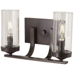 Elyton 8 1/4" High Downtown Bronze 2-Light Wall Sconce