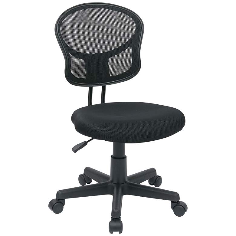 Image 2 EM Black Mesh Adjustable Swivel Task Chair
