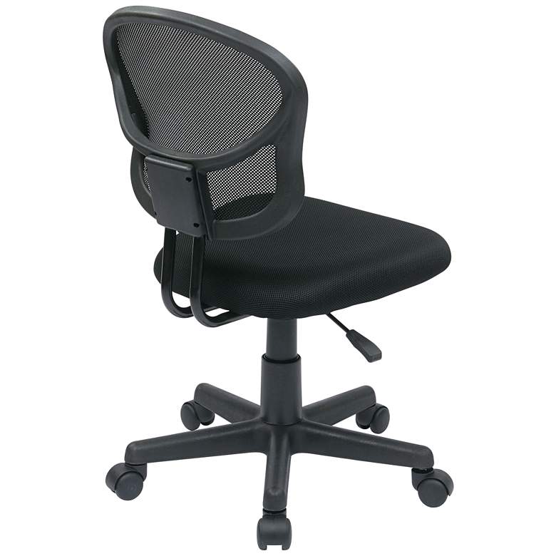 Image 6 EM Black Mesh Adjustable Swivel Task Chair more views