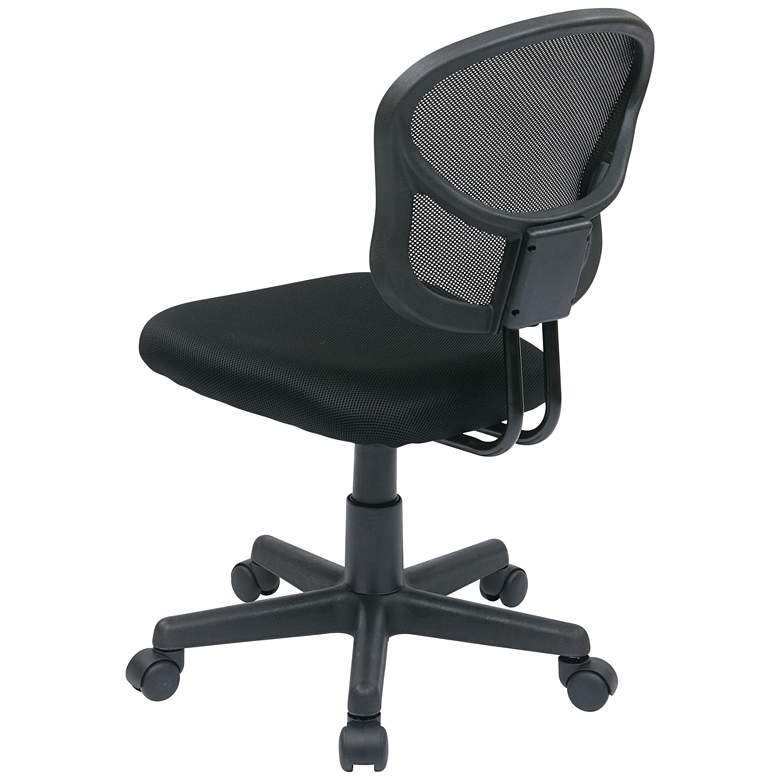 Image 7 EM Black Mesh Adjustable Swivel Task Chair more views