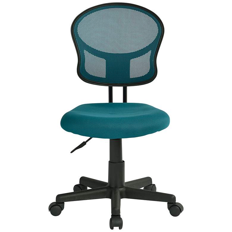 Image 2 EM Blue Mesh Adjustable Swivel Task Chair more views