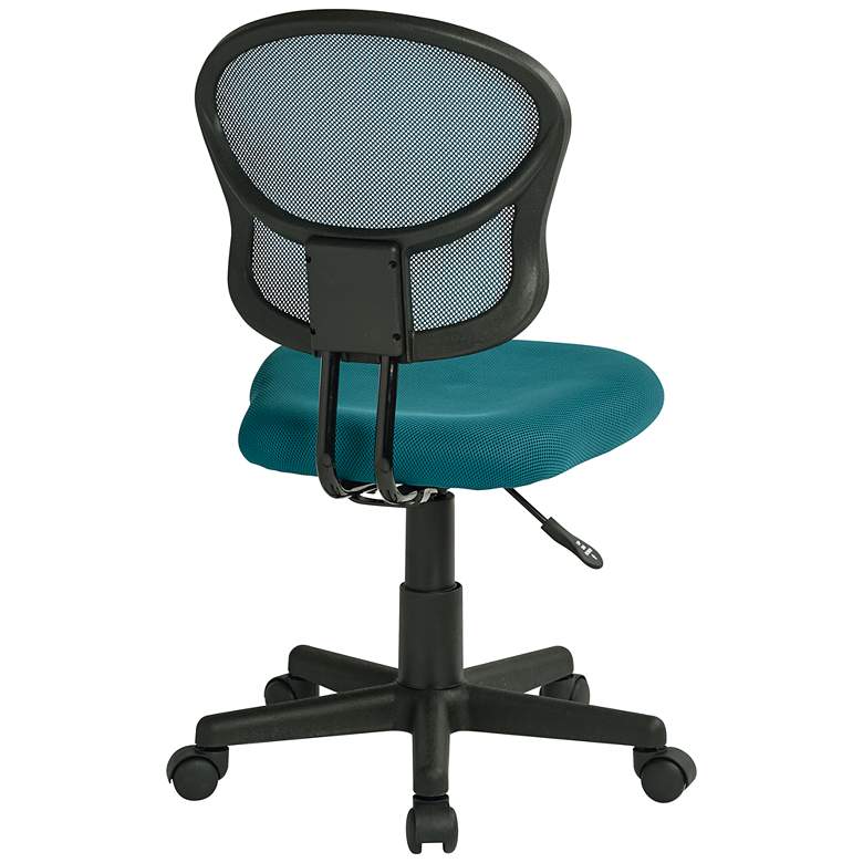 Image 4 EM Blue Mesh Adjustable Swivel Task Chair more views