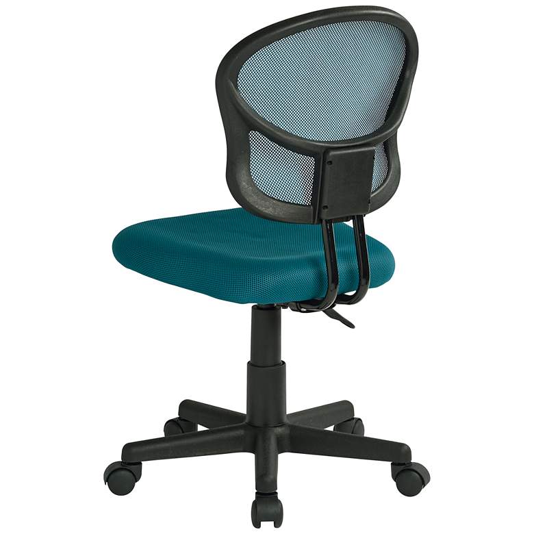 Image 5 EM Blue Mesh Adjustable Swivel Task Chair more views