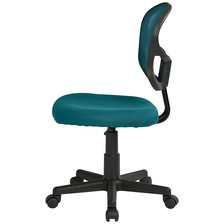 Image 6 EM Blue Mesh Adjustable Swivel Task Chair more views