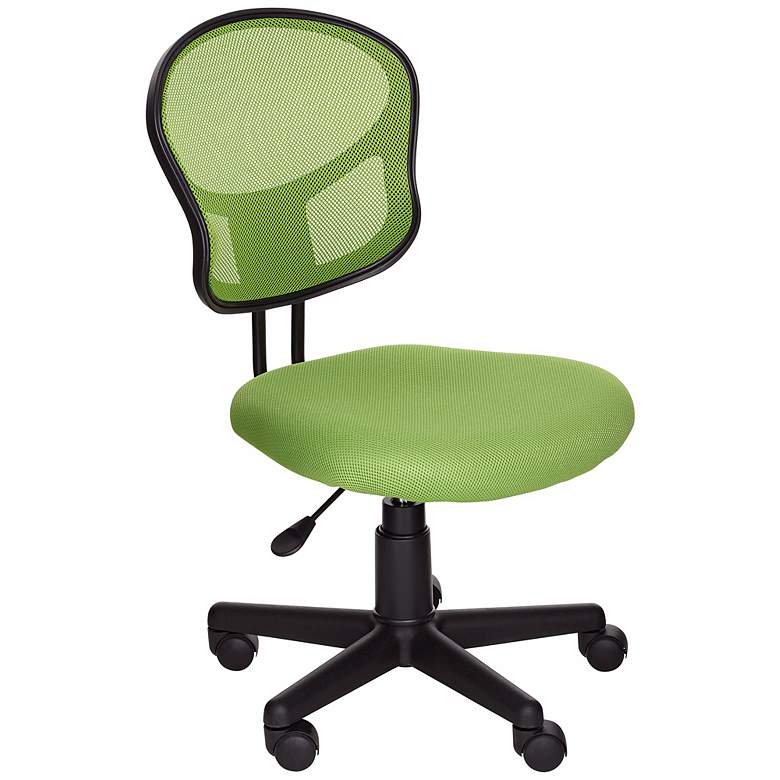 Image 2 EM Green Mesh Adjustable Swivel Task Chair