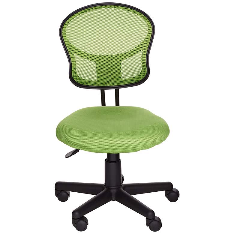 Image 3 EM Green Mesh Adjustable Swivel Task Chair more views