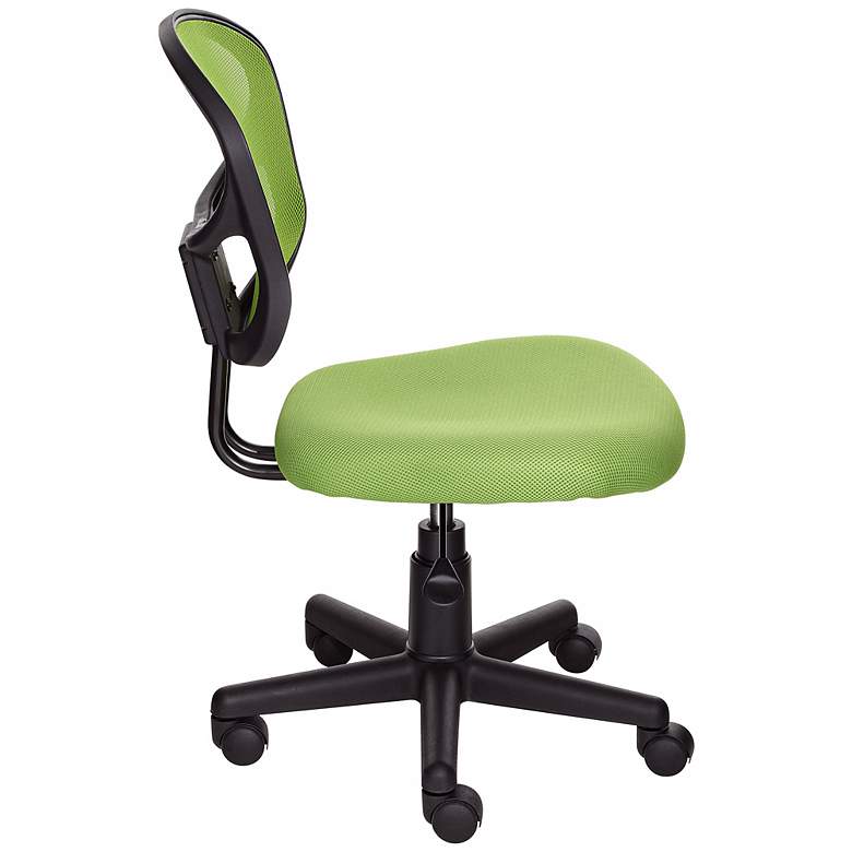 Image 4 EM Green Mesh Adjustable Swivel Task Chair more views