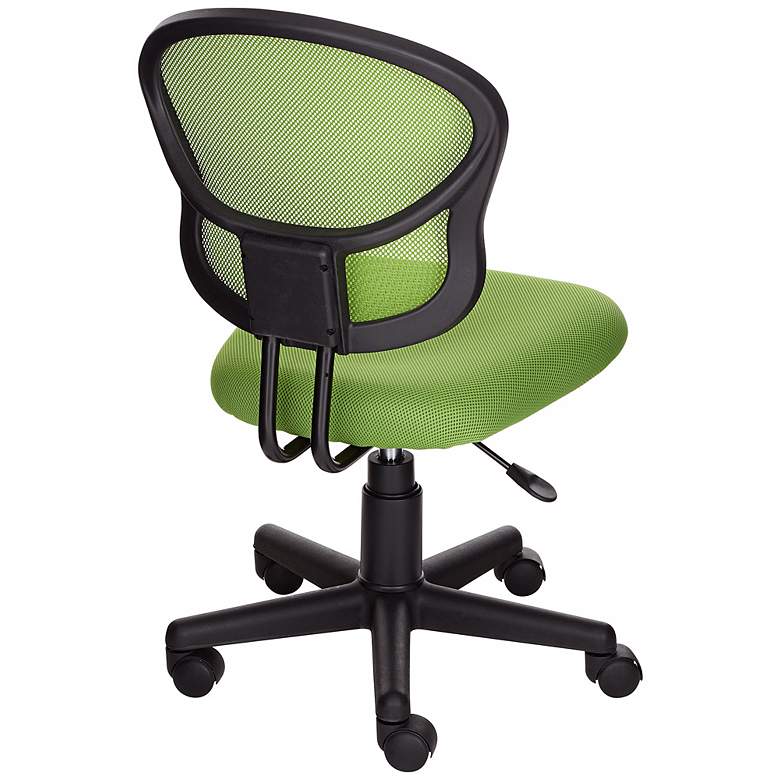 Image 5 EM Green Mesh Adjustable Swivel Task Chair more views