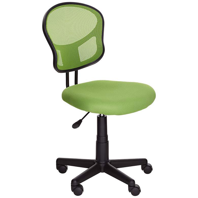 Image 6 EM Green Mesh Adjustable Swivel Task Chair more views