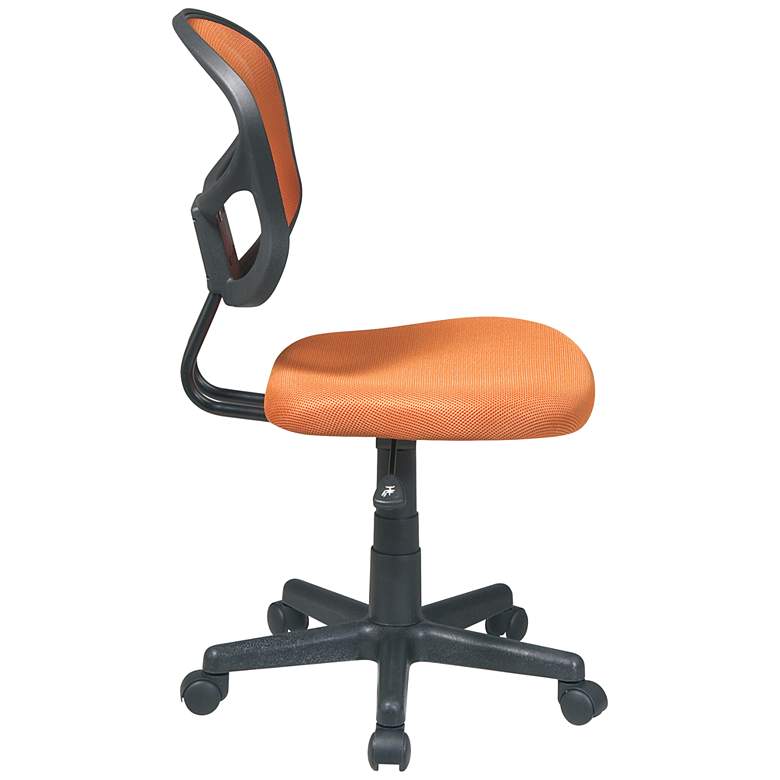 Image 4 EM Orange Mesh Adjustable Swivel Task Chair more views